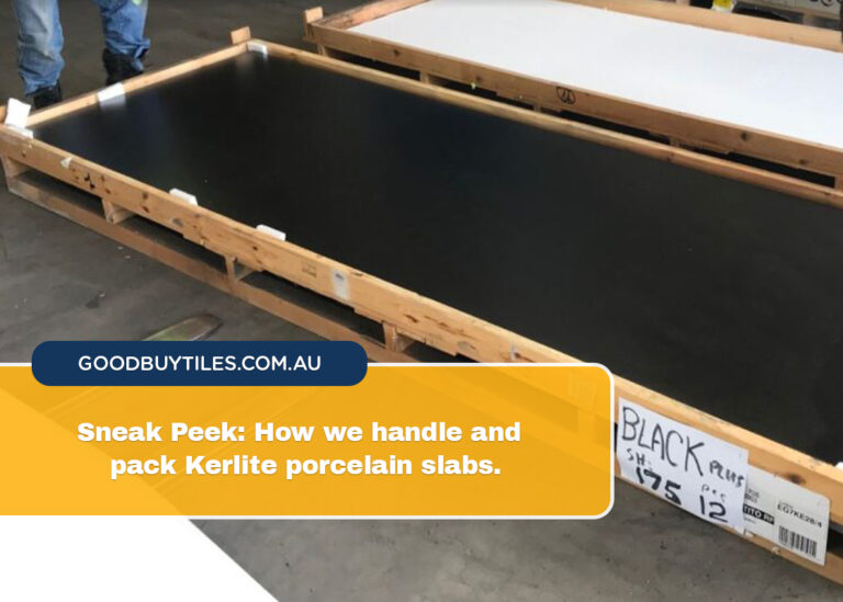 Sneak Peek How we handle and pack Kerlite porcelain slabs.