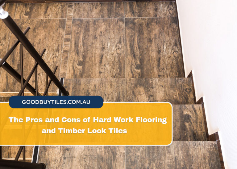 timber wood tiles in the stairs
